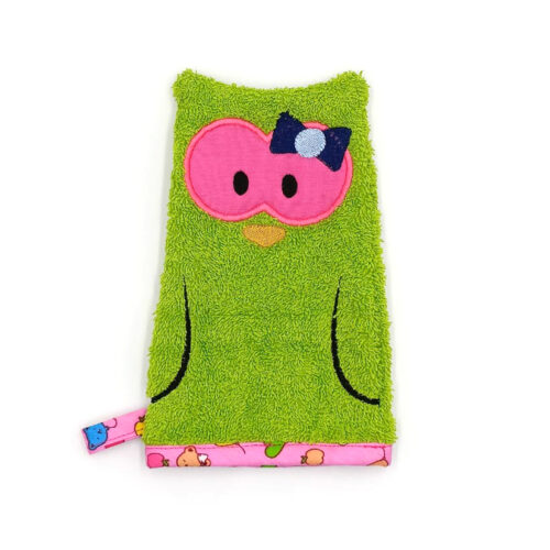 Waschhandschuh Eule – Bild 5