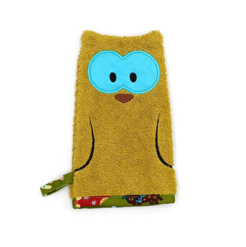 Waschhandschuh Eule – Bild 3